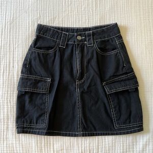 NASTYGAL BLACK COMBAT MINI SKIRT SIZE 4